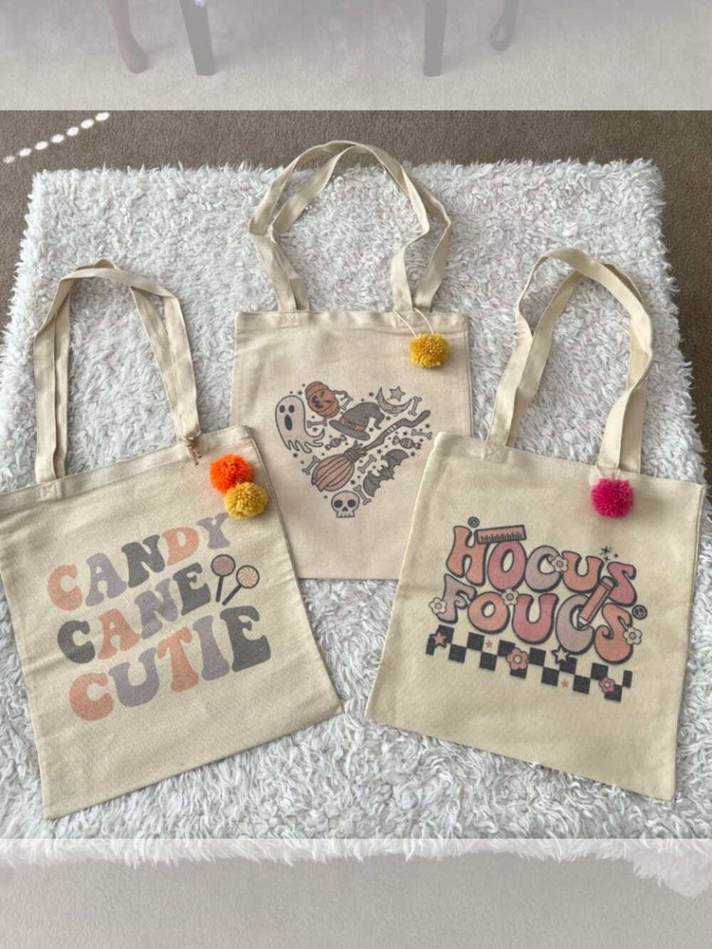 Halloween Handmade Canvas Bags Spooky Gifting